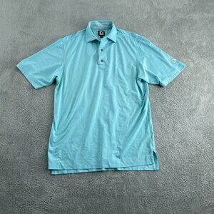 FootJoy Mens Turquoise Polo Shirt S Polyester/Spandex Golf Attire 4503
